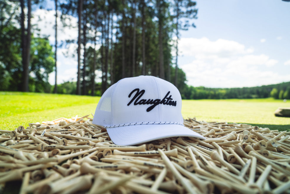 Naughtees Rope Trucker Hat White
