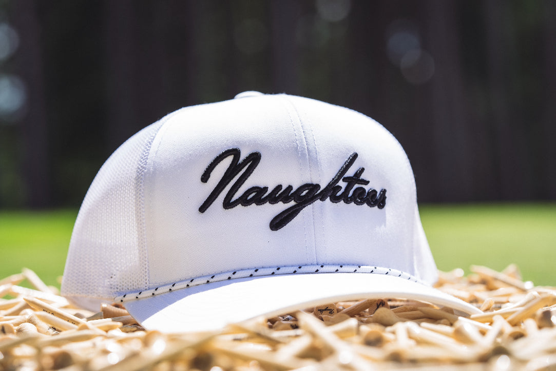 Naughtees Rope Trucker Hat White